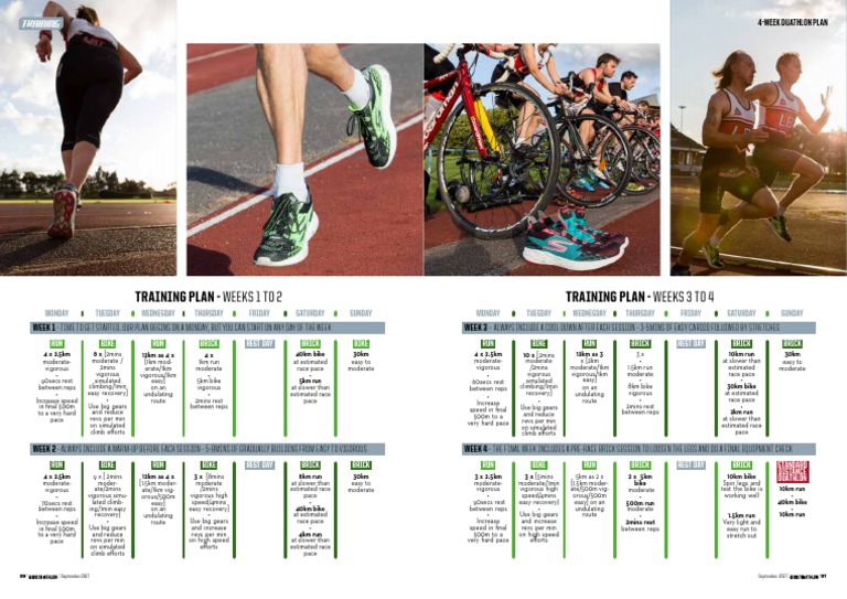 4 Week Duathlon Training Plan  Sports