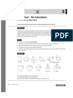 Math Test – No Calculator Section 3 Questions 1-7