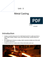 Metal Casting: Unit - 3