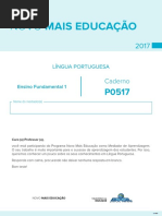 Caderno de Teste de Língua Portuguesa – Ensino Fundamental 1 - p0517