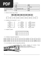 Avaliação Trimestral Matemática 2º Ano 1º Per.