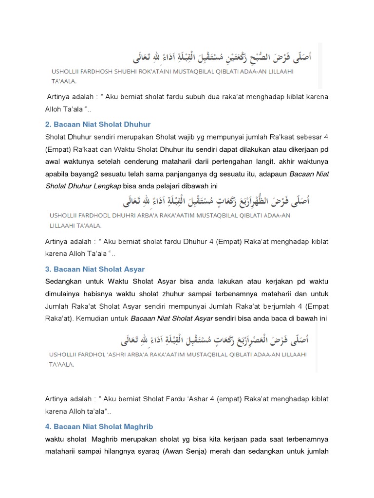 Niat Sholat Maghrib Sendiri