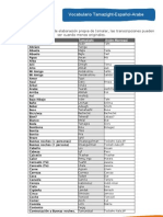 Vocabulario Espanol - Tamazight - Arabe