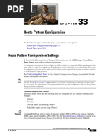 Route Pattern Configuration Settings