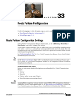 Route Pattern Configuration Settings