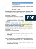 Conclusiones y Recomendaciones Del Analisis de Seguridad y Salud Ocupacional