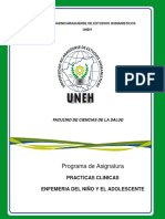 Practicas Clinicas - Enfemeria Del Niño y El Adolescente