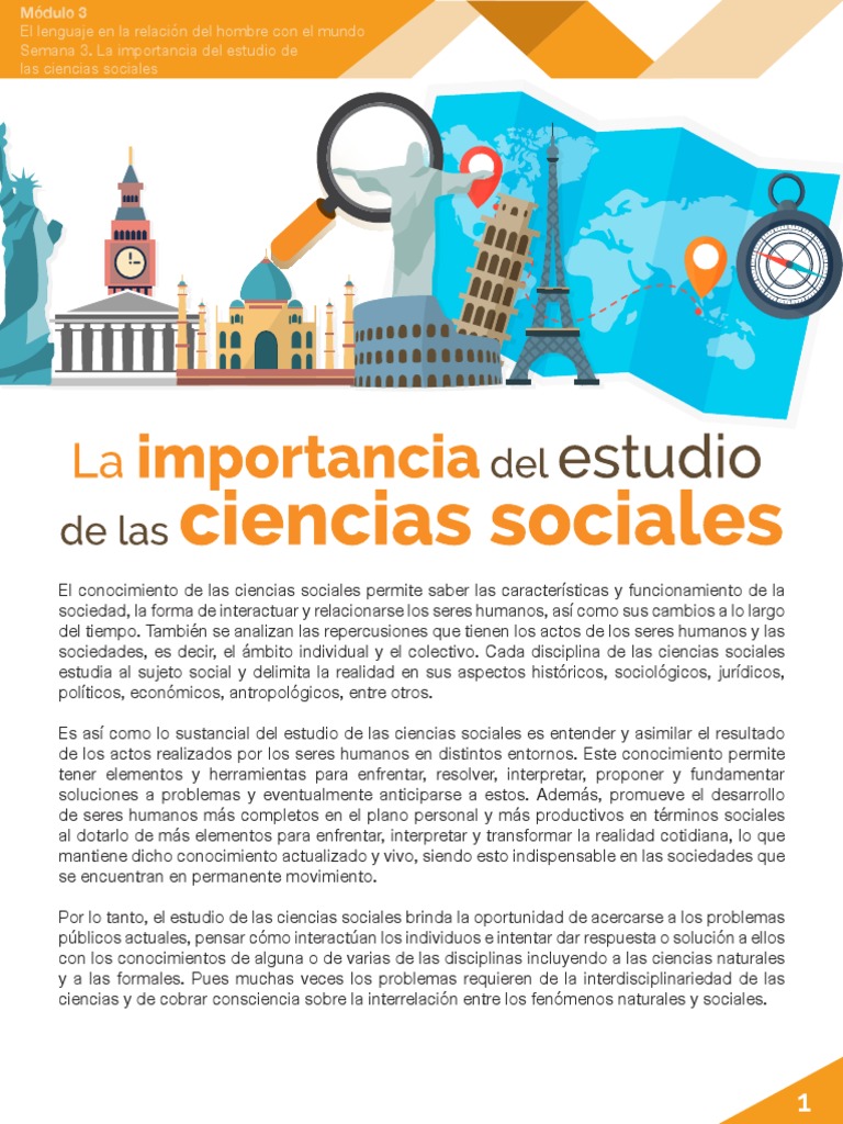 M3 - S3 - El Estudio de Las Ciencias Sociales - PDF | PDF | Science ...