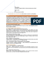 Ementa da disciplina sobre o "Golpe de 2016"