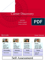Career Discovery: Fall 2013 Andrew Seguel Career Services