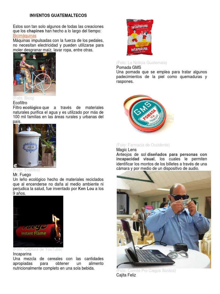 INVENTOS GUATEMALTECOS | Guatemala | Comida y bebida