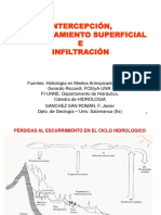 Intercepción, almacenamiento superficial e infiltración