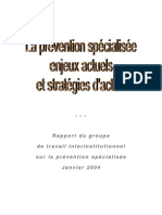 Rapport Prevention Specialisee