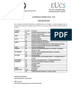 Calendario Académico 2018-2019