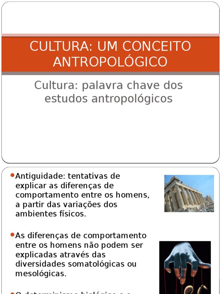Conceito Antropológico de Cultura | PDF | Franz Boas | Antropologia