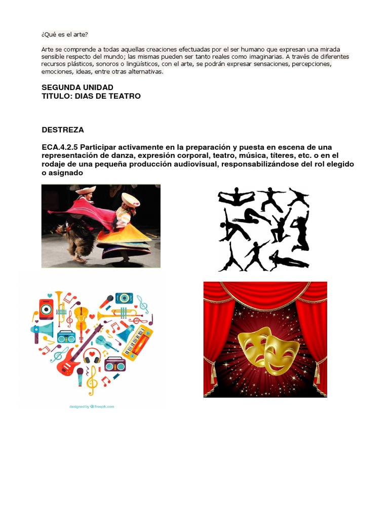 Arte y Expresión en ECA: Teatro y Danza | PDF | Teatro | Bailes