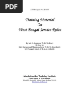 Training Material on West Bengal Service Rules