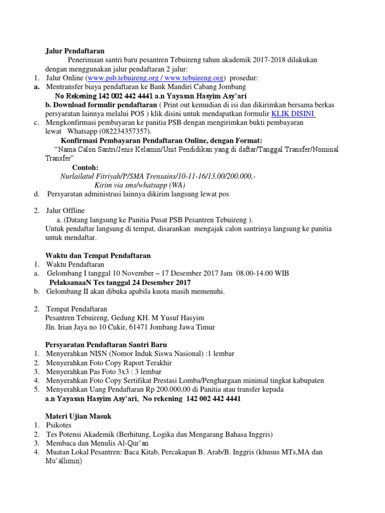 Kumpulan Soal Tes Masuk Mtsn Dalam