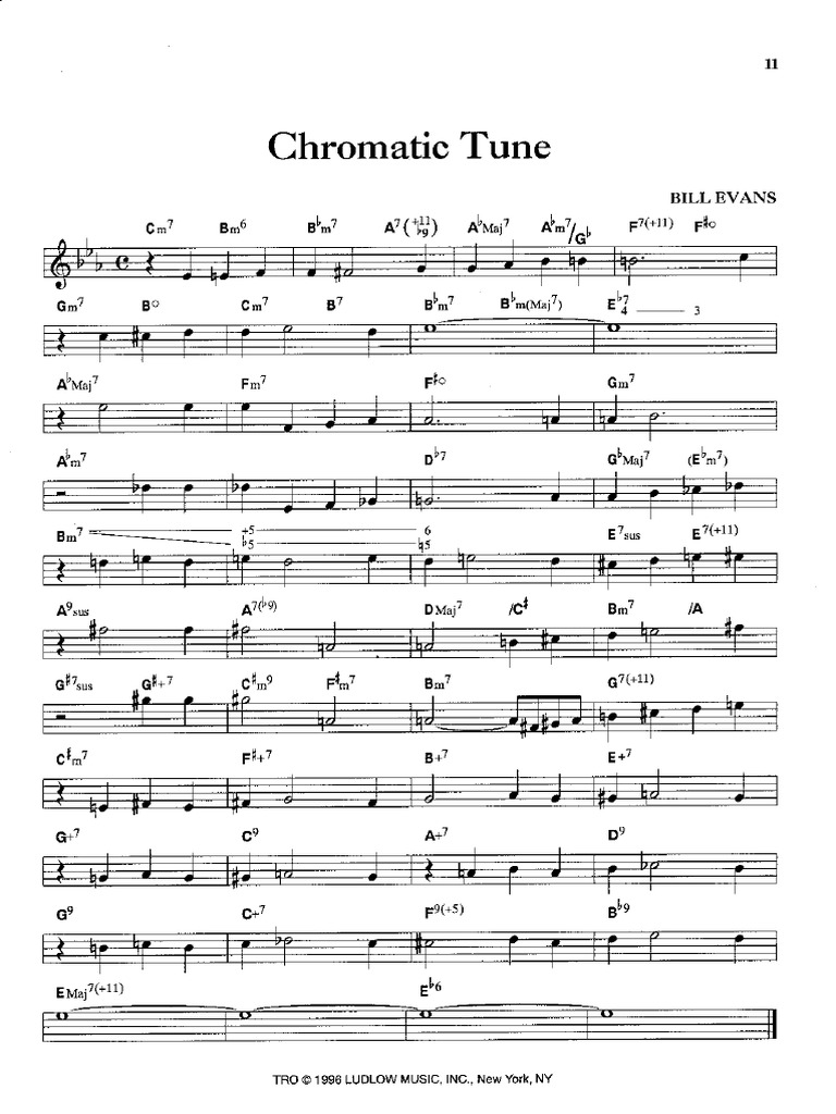 Chromatic Tune (Bill Evans) | PDF | Books