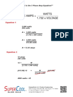 Equation 1: "What Is The 3 Phase Amp Equation?"