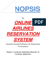 118-Online Airlines Reservation System -Synopsis