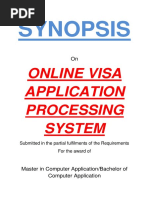 131-Online Visa Application Processing System - Synopsis