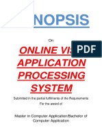 131-Online Visa Application Processing System - Synopsis