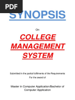 138-College Management System -Synopsis