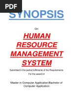 141-Online Human Resource Management System -Synopsis