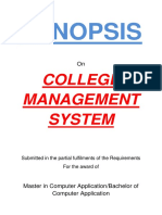 143-College Management System - Synopsis