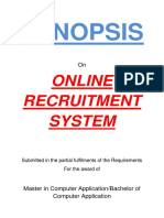 142-Online Recruitment System -Synopsis