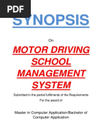 147-Motor Driving School Management System -Synopsis