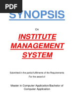 149-Institute Management System -Synopsis