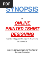 152-Online Printed T-Shirt Designing - Synopsis