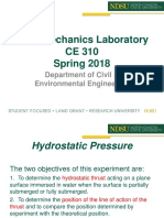 Lecture 3 - Hydrostatic Pressure Experiment