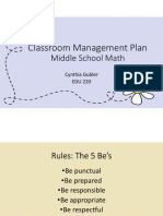 classroom management plan