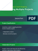 3 Issues in Capital Budgeting 1 Evaluating Multiple Projects