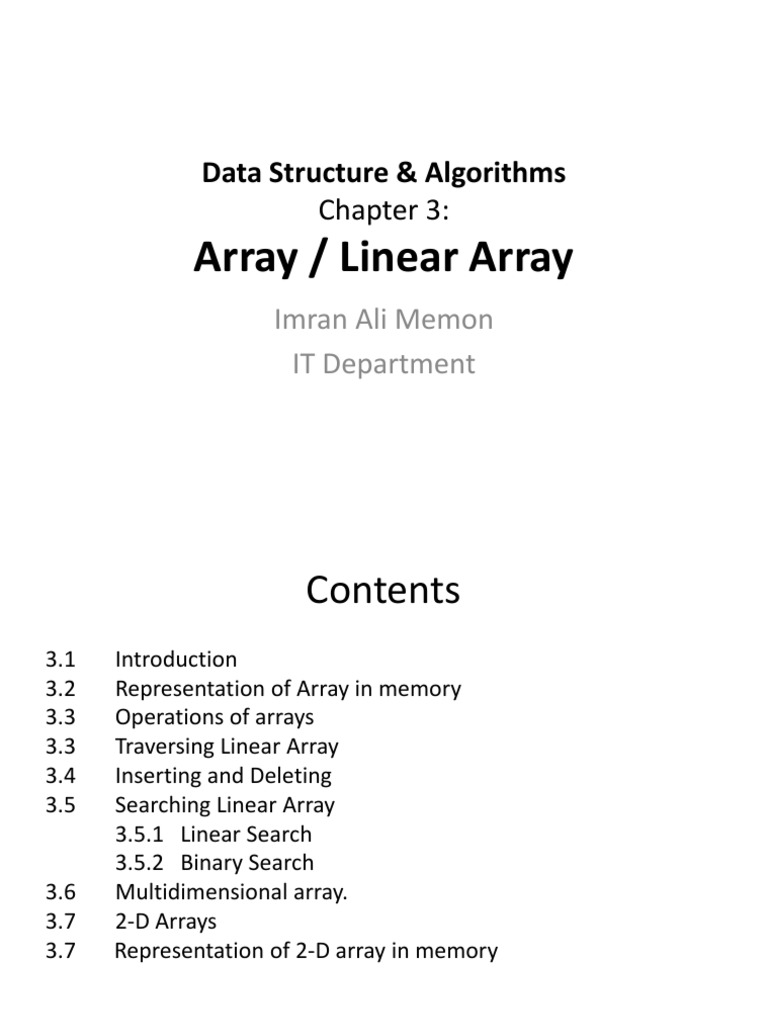 Dsa ch3 Arrays | PDF | Array Data Structure | Matrix (Mathematics)