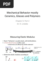 Mechanical Behavior Mostly Ceramics, Glasses and Polymers