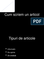 Cum Scrii Un Articol