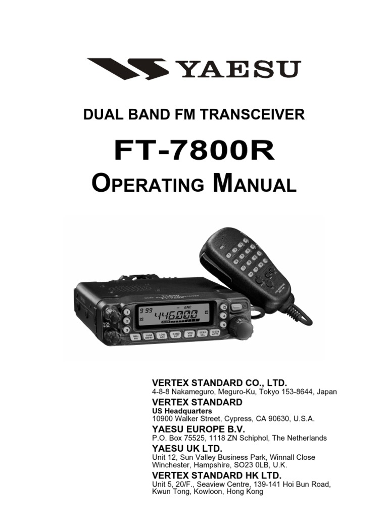 Yaesu FRG-8800 Destinatario - Manuale utente Manuale di servizio