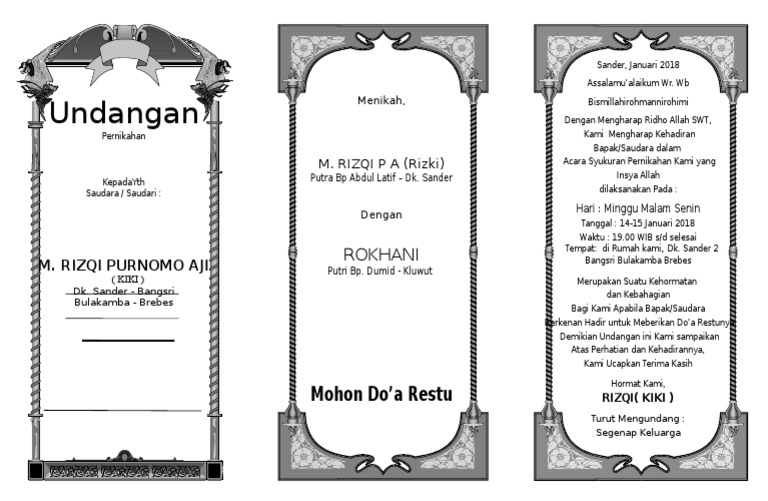 Undangan Pernikahan Word 1doc