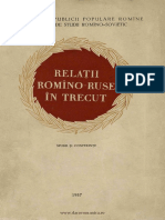 Relatiile Romino-Ruse in Trecut, 1957 PDF