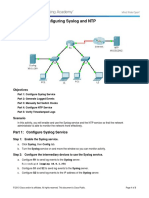 8.1.2.5 Packet Tracer - Configuring Syslog and NTP Instructions