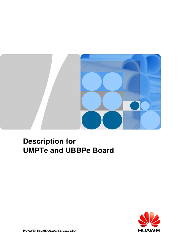 Description For UMPTe and UBBPe Board | PDF | High Speed Packet Access ...