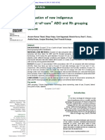 Evalution of New Indigenous Point of Care ABO and RH Grouping Device