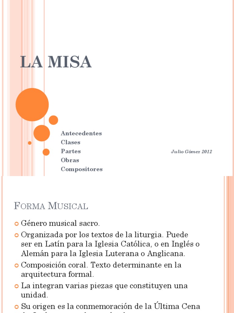 Forma Musical Missa