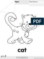 Cat Coloring Page 2