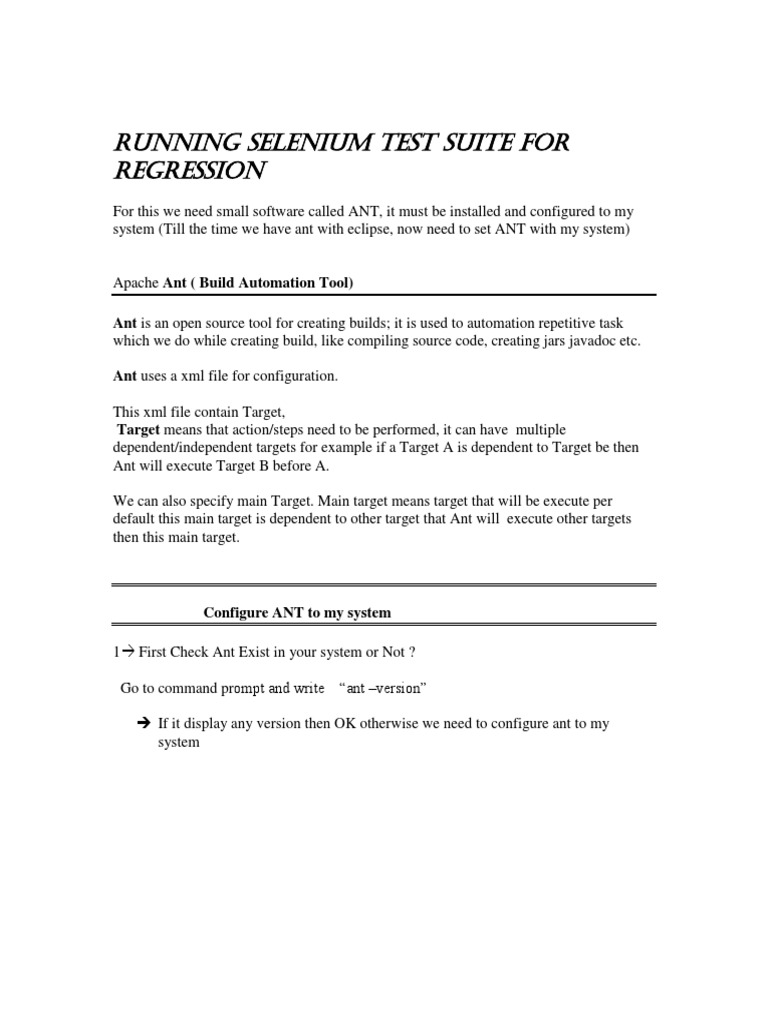 Running Selenium Test Suite For Regression | PDF | Software Engineering ...
