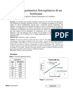 Análisis de Parámetros Fisicoquímicos de Un Fertilizante